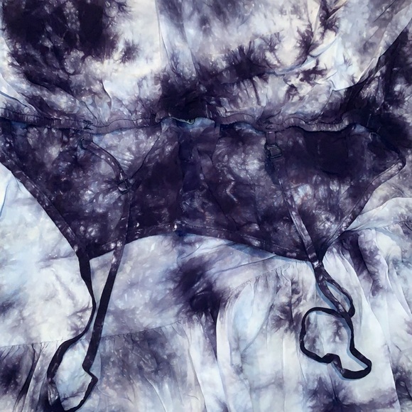 Violet Tie Dye Midi Spring Summer Dress - Picture 4 of 4